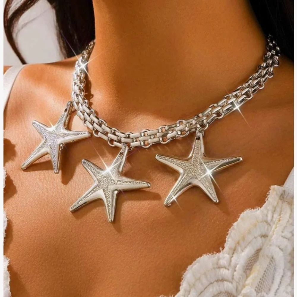 Star Cuban Chain Chunky Necklace